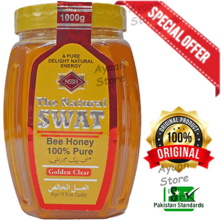 The Natural SWAT Pure Bee Honey 100% Organic - Acacia Honey, 1kg