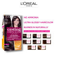 LOreal Paris Casting Creme Gloss - 535 Mahogany Golden Light Brown Hair Color. 