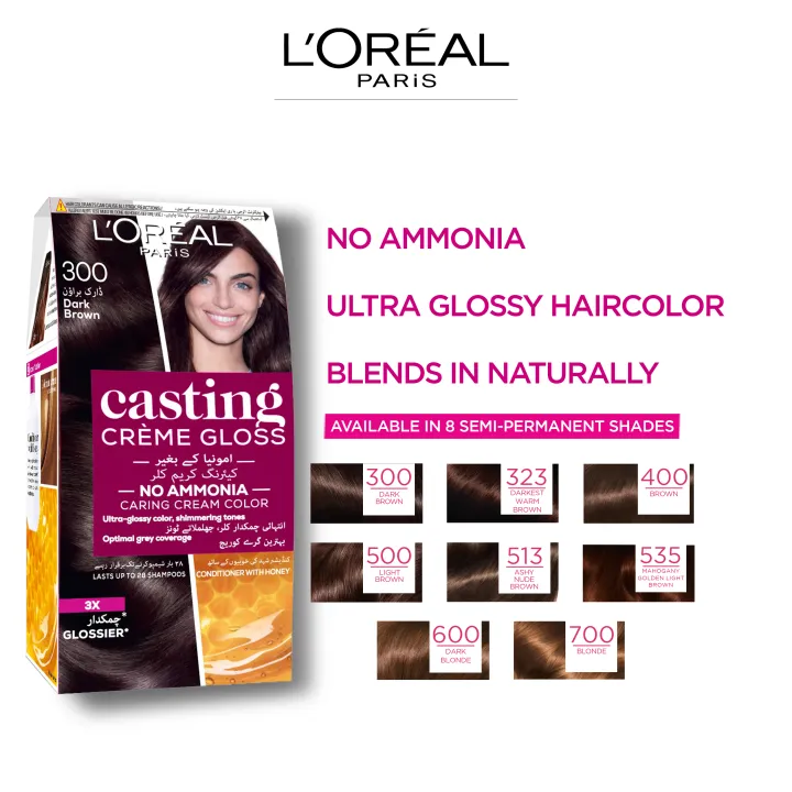 LOreal%20Paris%20Casting%20Creme%20Gloss%20-%20300%20Dark%20Brown,%20No-Ammonia%20Cr%C3%A8me%20Formula%20Blends%20Away%20Grey%20Hair,%20And%20Provides%20A%20Luscious%20Smell%20-%20Image%204