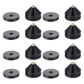 8 Set Speaker Stand Feet Foot Pad Aluminium Alloy Metal Spikes Cone Floor Foot Nail Silver. 