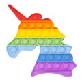 (Rainbow Unicorn) Push Pop Bubble Fidget Spinner Pop It Silicone Toy. 