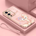 infinix Note 12 Pro 5G infinix Note 12 G96 G88 Note 11 10 Pro 11S Smart 6 5 4 Luxury Cute LinaBell Casing Square Edges Plating Back TPU Soft Case Cover. 