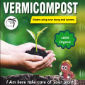 Vermicompost 100% Organic Fertilizer , Best Alternate to Peat Moss and Coco Peat - Home Kitchen Gardening & Vegetables - 1/2/5/10/25 KG Packing. 