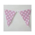 Bunting Flags Banners -Polka Dot - Pink (Pack of 10). 