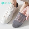 Breathable Men Socks 5 Pairs Men Ultra-thin Ankle Socks Solid Color Hollow Out Mesh Shallow Non-slip Silicone Invisible Breathable Summer Socks Men Ultra-thin Socks. 
