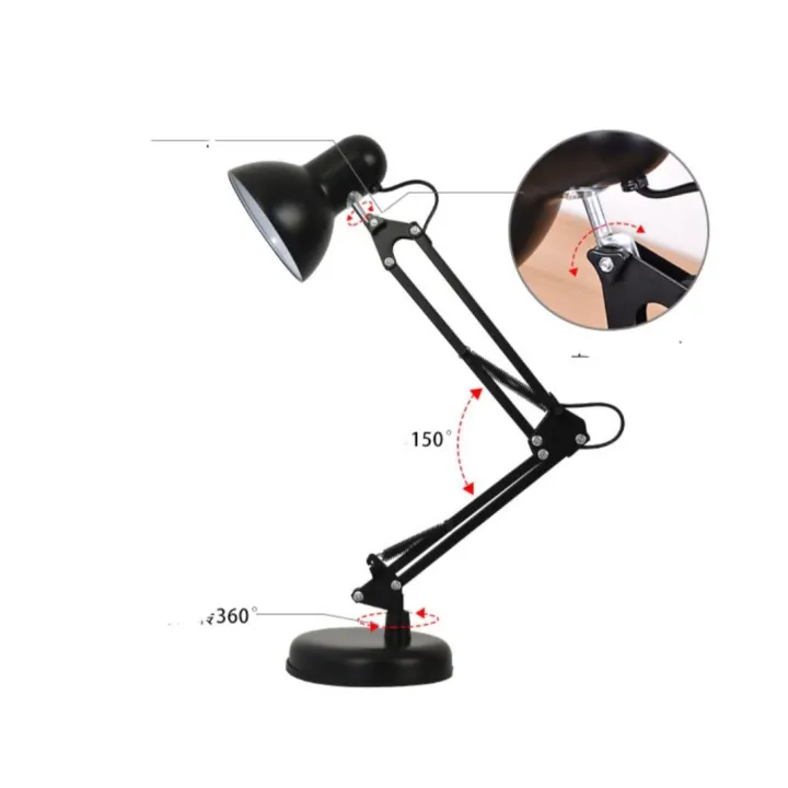 Adjustable%20Arms%20Study%20Lamp%20with%20Free%20Bulb%20&%20%20Free%20Delivery%20/%20Black%20colour%20Desk%20Lamp%20with%20E-27%20Holder%20360%20Rotaion%20-%20Image%206