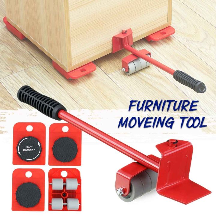 Furniture Lifter Easy Moving Sliders 5 Packs Mover Tool Set,Heavy Furniture Appliance Moving & Lifting System