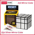 Original Qiyi Mirror Cube 3x3 Silver Sticker Less Qiyi Warrior S Best Quality Fast Speed Magic Rubik Speed Cube Educational Puzzle Toys. 