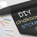 Large Chalkboard Sticker Paper - DIY Black Board Wall Adhesive Contatct Paper Roll - 2 x 3Feet & 2 x 4Feet - Black. 