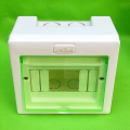 Electrical Distribution Box 6 Ways Circuit Breaker Box Wall Mounted Open Box- High Quality Pure ABS Plastic. 