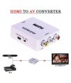 HDMI To Audio Video RCA AV/CVBS Adapter HD 1080P Mini HDMI 2AV Video Converter BOX For PS3 VCR DVD PC. 