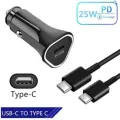 SAMSUNG CAR CHARGER FAST CHARGING 3.0 TYPE C 25W WITH TYPE C CABLE. 