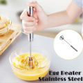 New Hand Pressure Semi-automatic Stainless Steel Egg Beater Self Turning Cream Utensils Whisk Manual Mixer Kitchen Cooking Tools. 
