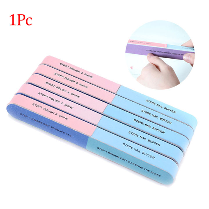 1Pcs Nail Buffer Sponge Block Buffing Nail File Manicure 7Sided Nail Art Tools SUPER BABY