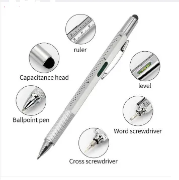 7 in 1 Multifunctional Full Metal Touch Screen Stylus Ballpoint Pen ...