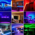 PACKIFY RGB LED Strip Lights 15 Feet Self-Adhesive Waterproof Color Changing Remote Control Complete kit with 12V Adapter 2835. RGB Lights Strip for PC Gaming, Bedroom, Kitchen, and Home Decoration. 