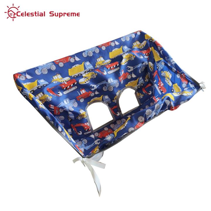 Polyester Shopping Cart Cover Cartoon Print Baby Shopping Cart Cover Waterproof Foldable Seat Cover for Kids/toddlers Machine Washable High Chair/grocery Cart Protector Infant Shopping Cart Cover