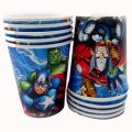 AVENGERS THEME PAPER CUPS - PACK OF 10 PAPER CUPS - AVENGERS CUPS. 
