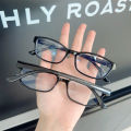 Vintage Plastic Narrow Rim Small Square Frame Glasses Blue Light Protection. 
