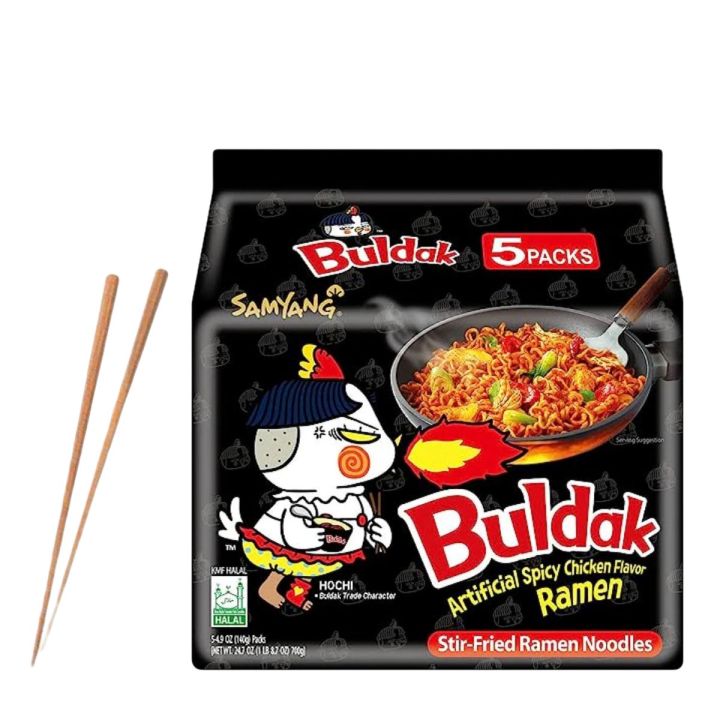 SAMYANG Hot Chicken Ramen 700g - Pack of 5 - Spicy Korean Noodles - Bestseller - Authentic Flavor - Quick and Easy Cooking - Korean Noodles - Instant Noodles - Samyang noodles