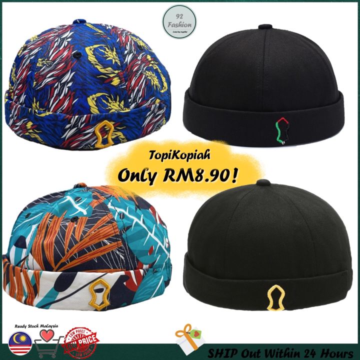 🇲🇾Sailors Cap Topi Kopiah Street Casual Cap Brimless Cap Topi Viral Topiah Fashion Lelaki