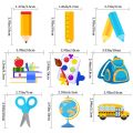 Back to School Wall Decoration Back to School Decorations Set 18 Wooden Hanging Ornaments with Ruler Book Bus Backpack Shapes Perfect for Party Supplies Classroom Decor Southeast Asian Buyers'. 
