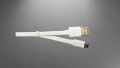 Micro USB Android V8 Power Bank Cable Flat White (20CM). 
