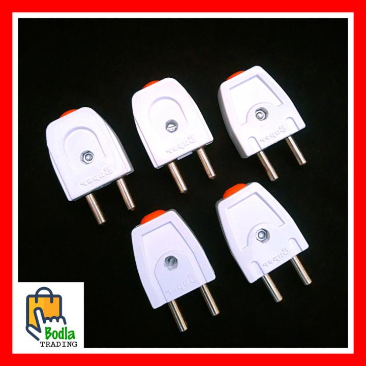 5 Pcs Two Pin Plug/Two Pin Shoe Superior Quality ABS Plastic