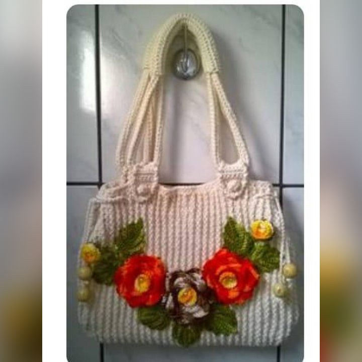 Handmade Woolen bag Wool Hand Knit Colorful