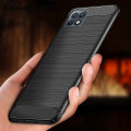 Casinglee For Samsung Galaxy A22 5G Case Carbon fiber drawing Soft Silicon Back Cover for Samsung A22 5G Phone cases For girls and Boys. 