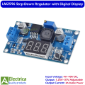 LM2596 3A Step Down Buck Converter Module with Digital Voltmeter Display, Adjustable DC-DC 4V–40V to 1.25V–37V Regulator for Arduino, LED & Battery Applications by Electrica. 