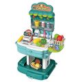 2 in 1 School Bag Shopkeeper Set for Kids Kitchen Supermarket Play Set Toy for Girls Pretend Play  FOR GIFT. 