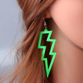 Hollow Lightning earrings Statement Geometric Personality Thunderbolt earrings Acrylic  Geometric acrylic earrings for Daily wear Party accessory Fashion show Gift option Fashion enthusiasts. 