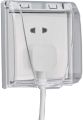 Plastic Wall Switch Waterproof Cover, Wall Socket Waterproof Box Board Panel Switch Protection Box with Flip cap cover. 