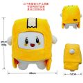 Cross-border new arrival lankybox Transformation Cat Paper Box Villain Pillow Carton Head Cover Plush Toy Doll Doll. 