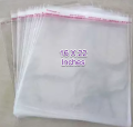 Pack of 25 Tape Bags 16 X 22 Inches Clothes packing transparent plastic cellophane magic sticky tape paper stick resealable bags, Packing Material plastic bags, lollipop biscuit packaging gift bag wedding birthday party supplies, etc.. 
