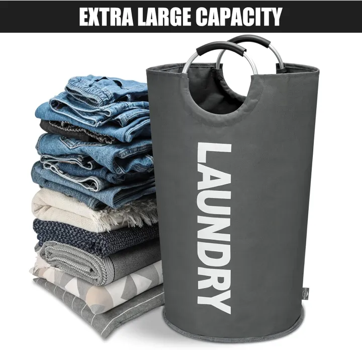 Techmanistan%2080L%20Large%20Capacity%20Foldable%20Laundry%20Basket%20Bag%20with%20Aluminum%20Handle,%20for%20Bedroom,%20Fabric%20Collapsible%20Fabric%20Laundry%20Hamper,%20Foldable%20Clothes%20Bag%20-%20Image%205