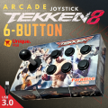 Pro Arcade USB Game Controller Joystick for PC Laptop  4 / 6 Mechanical Buttons  8-Way Direction Control  Compatible with NEOGEO MAME32 KOF Mortal Kombat Tekken 8 Kombat Fighting Games  Ergonomic Grip by Unique Mall. 