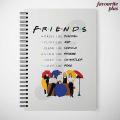 Friends Printed University Notebooks Diary Personalized Customized Cute Spiral Notebook in Pakistan by Favourite Plus. 