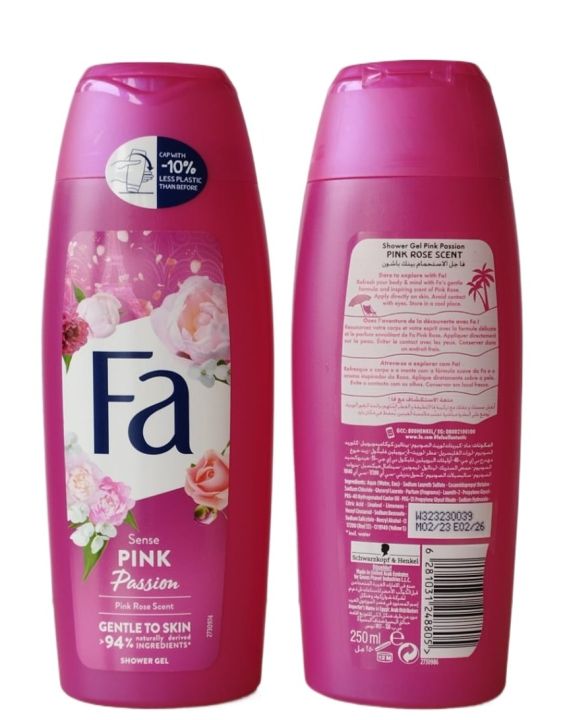 Fa Shower Gel Pink Rose Scent Pink Passion 250ml