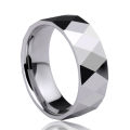 Dongguan tungsten silver woman ring 8mm high polished tungsten ring made in china. 