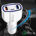 3 Ports Fast Car Charger Type C And USB Charger QC 3.0 With Qualcomm Quick Charge 3.0 Technology High Quality Car Charger. 