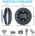 Shower Radio Bluetooth Speaker 5.0, JoyGeek Waterproof Wireless Bathroom Music with Suction FM Microphone Hands-Free Calling 10 Hours LCD Clock Display SD Card Play for ÎPhone ÌPÁd Samsung. 