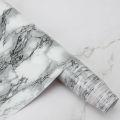 2 Rolls White Marble Contact Paper with Grey Marble Texture for Kitchen Cabinets/Drawers, Bedroom, Living Room and Decorations- Peel and Stick Wallpaper,  Self Adhesive Wall Paper-Large Size: 60cm x 200 cm. 