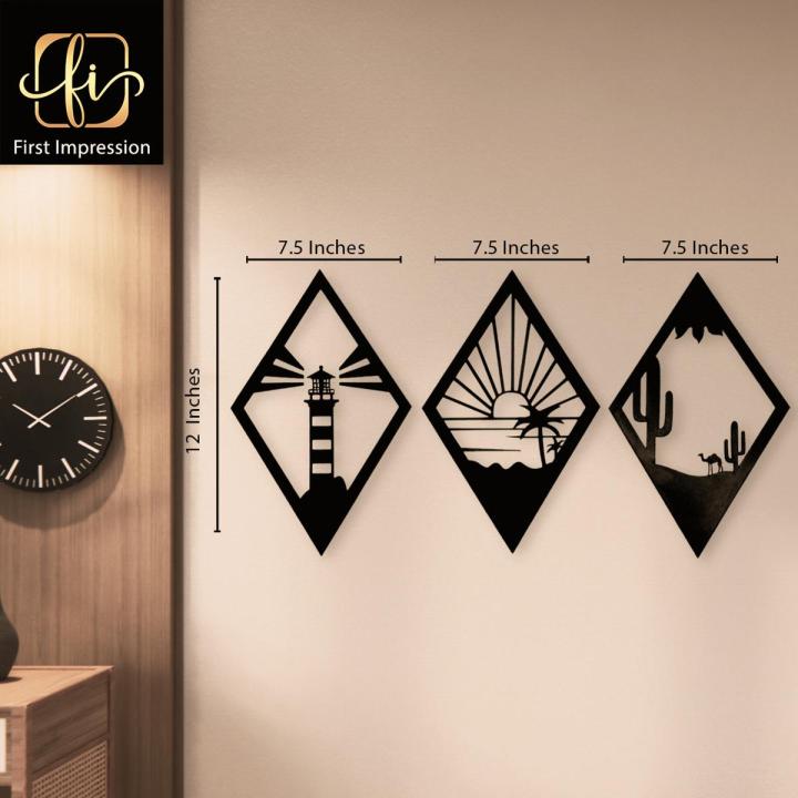 New 3 Pcs nature inspired wooden wall decor for living room , bedroom ...