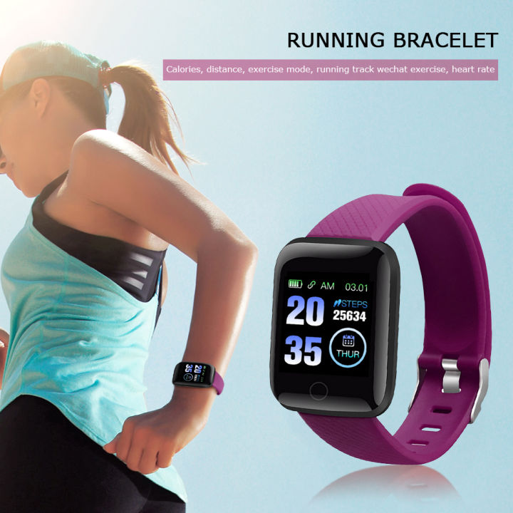 Pedômetro de Tela Colorida Pulseira Inteligente para Homens e Mulheres, Relógio Esportivo, Fitness Step Counter, Monitor