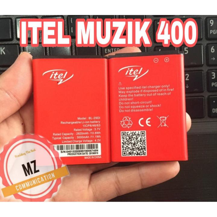 BL-29DI ORIGINAL BATTERY FOR ITEL MUZIK 400, BRAND NEW BATTERY WITH 3000MAH BATTERY