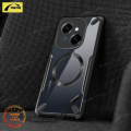 Nanu For Tecno Spark Go 1 4G [Bull] Compatible with Magsafe Phone Case Shockproof Slim Soft Cover Transparent Back Protection Casing + Silicone Lanyard. 