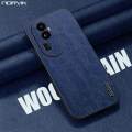 NORVIK For OPPO Reno 10 Pro Plus/Reno 10 Pro+ 5G Phone Case Luxury Matte Soft TPU Business Wood Grain Pattern Leather Full Cover Sweatproof Back Casing N17-D1. 