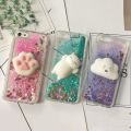 3D Squishy Cat Case For iPhone 5S SE 7 7 Plus Case Liquid Quicksand Glitter Silicone Case For iPhone 8 Plus Xs Xr 6s Cover Coque. 